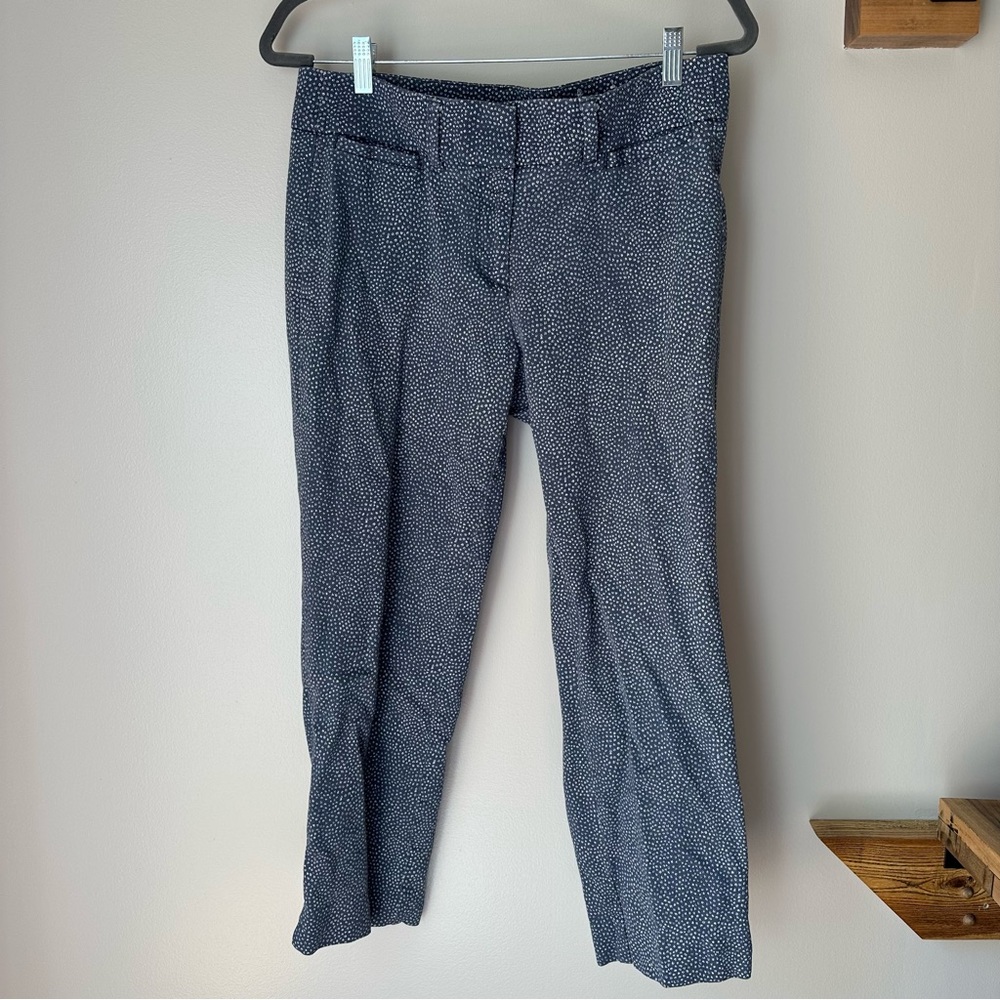 LOFT Marisa Rivera pant blue white dots pattern